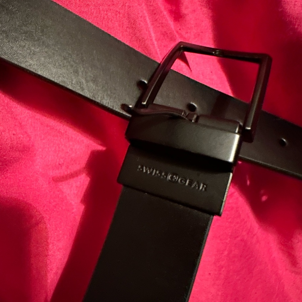Swiss Gear Leather Belt 47” long first whole 37”